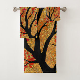 Golden Fall Bath Towel Set