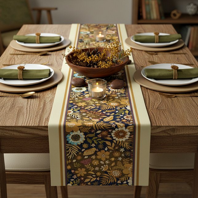 Golden fall floral medium table runner (Creator Uploaded)