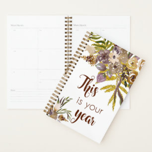 Golden Fall Floral This is your life Planner