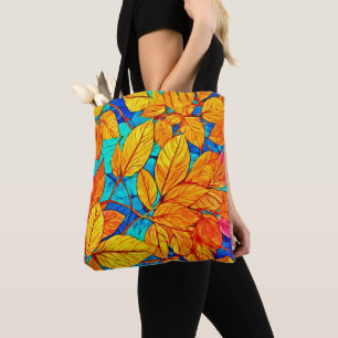 Golden Fall Foliage: Bright Leaves Painting Tote Bag