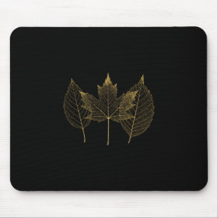 Golden Fall Leaves Autumn Leaf Thanksgiving Design Mouse Pad