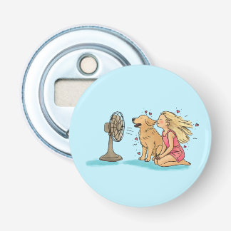 Golden Fan Girl Bottle Opener