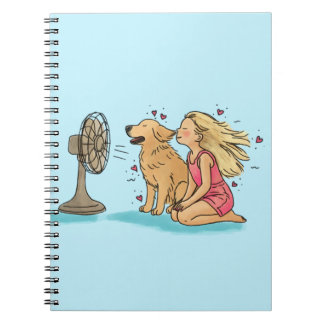Golden Fan Girl Notebook