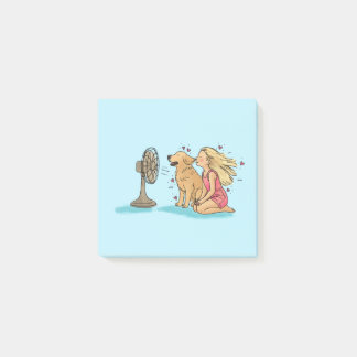 Golden Fan Girl Post-it Notes