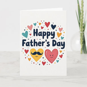 Golden Father Figure Heart Card