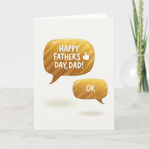 Golden Fathers Day Chat Card