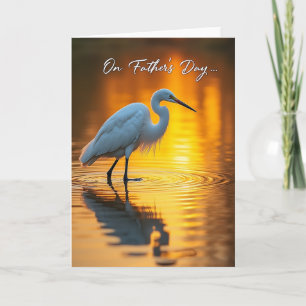 Golden Fathers Day Wading Bird Card