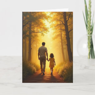 Golden Fathers Day Walk Card