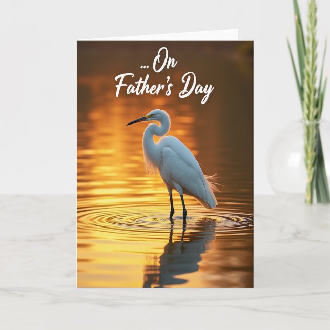 Golden Fathers Day Waters Card (Front)