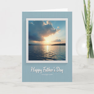 Golden Fathers Day Waterscape Card