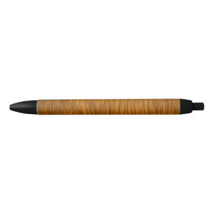 Golden Faux Rough Wood Background Black Ink Pen