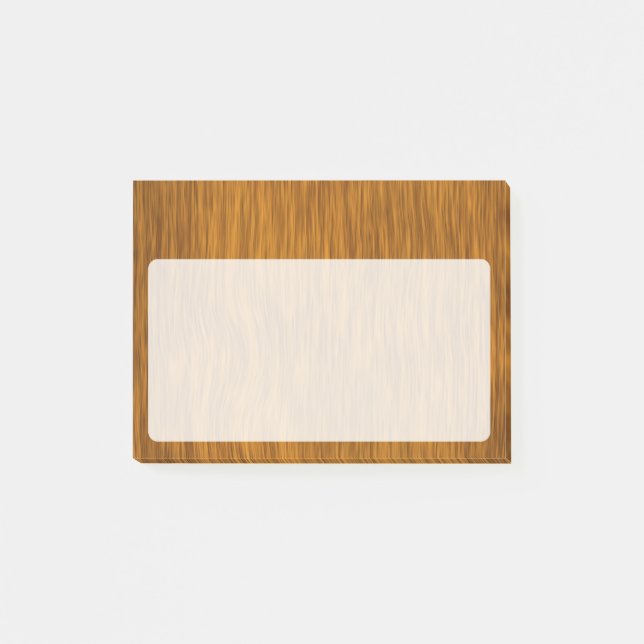 Golden Faux Rough Wood Background Post-it Notes (Front)