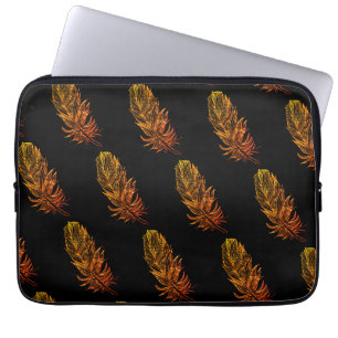 Golden Feather Art Neoprene Laptop Sleeve 13"