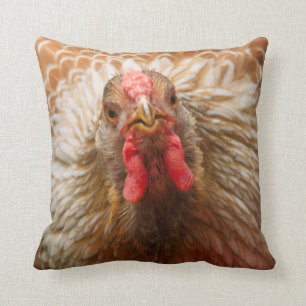 Golden Feathers - Wynadotte Chicken Hen Cushion