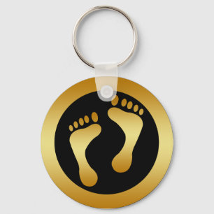 GOLDEN FEET KEY RING