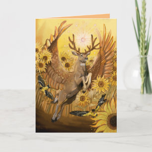 Golden Feilds Mule Deer Card