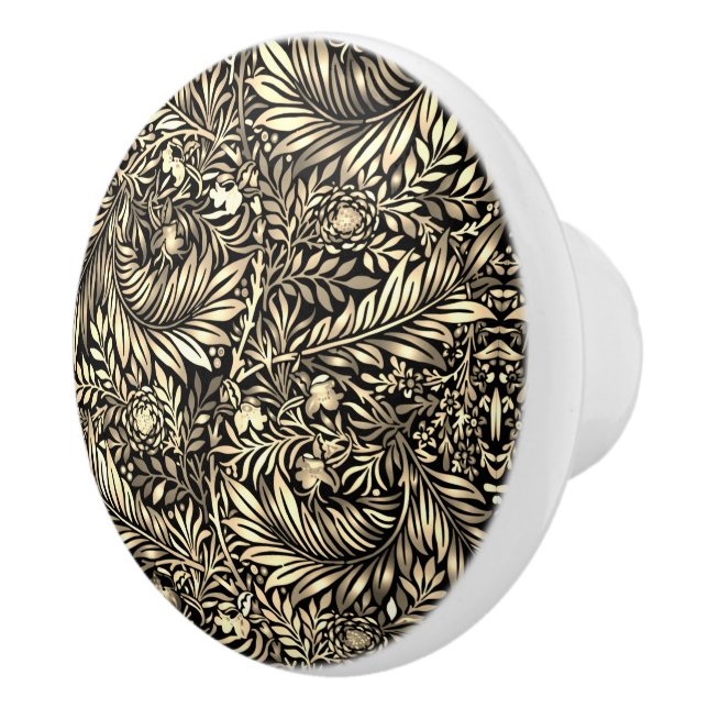 Golden Fern  Ceramic Knob (Right)
