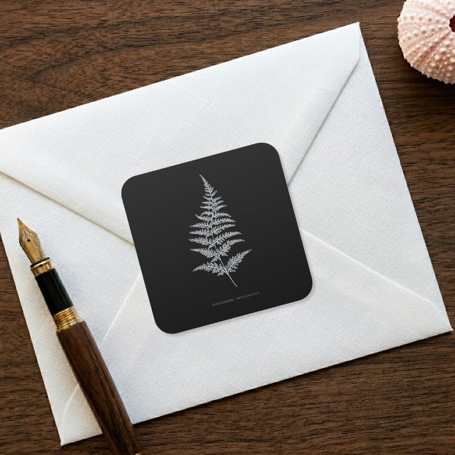Golden Fern Frond, Gymnogramma Chrysophylla Square Sticker (Golden Fern Frond, Gymnogramma Chrysophylla. Square Sticker)