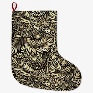 Golden Fern  Large Christmas Stocking