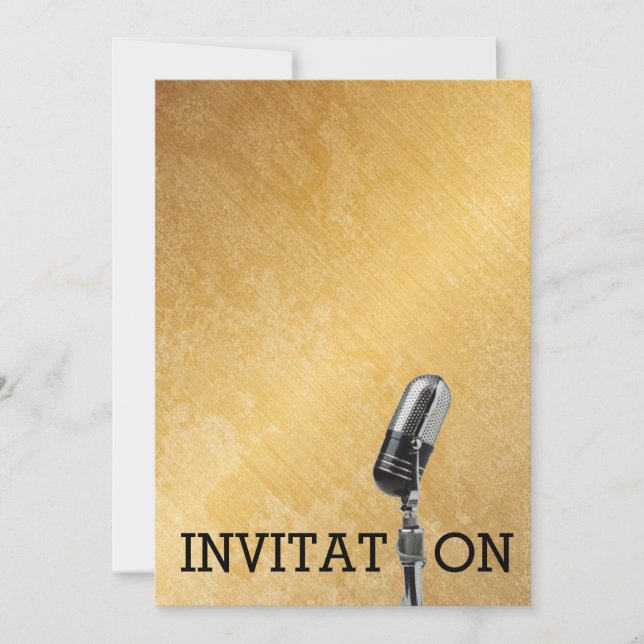 Golden Festival Birthday Personalised Invitation (Front)