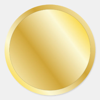 Golden festive design classic round sticker