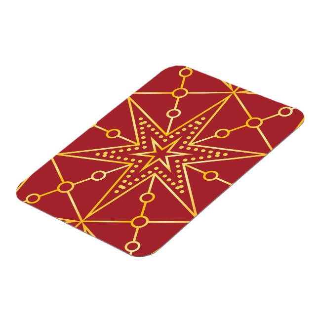Golden Festive Starry Magnet (Left Side)