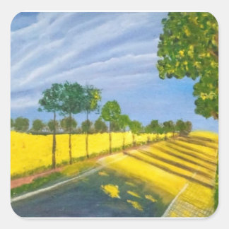 Golden Fields and Path Square Sticker