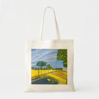 Golden Fields and Path Tote Bag