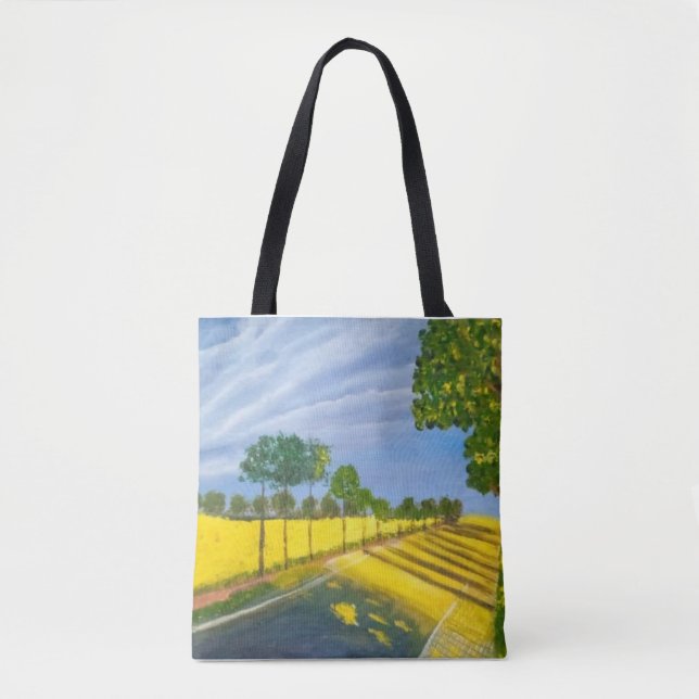 Golden Fields and Path Tote Bag (Front)