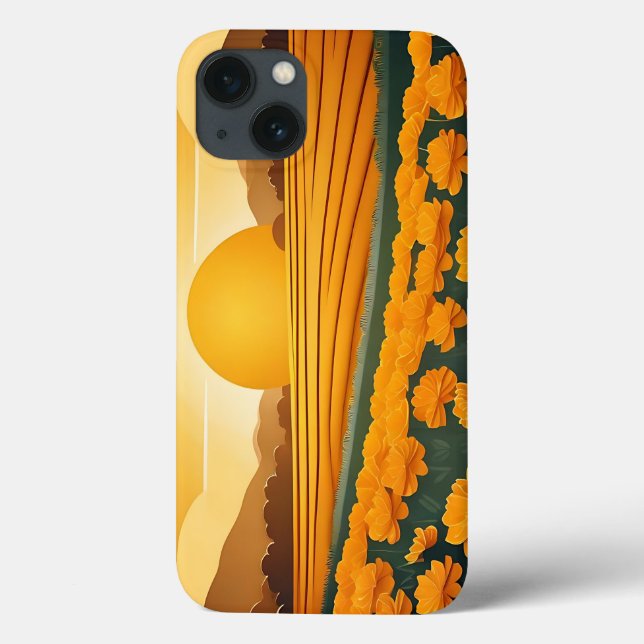 Golden Fields of Marigolds Case-Mate iPhone Case (Back)