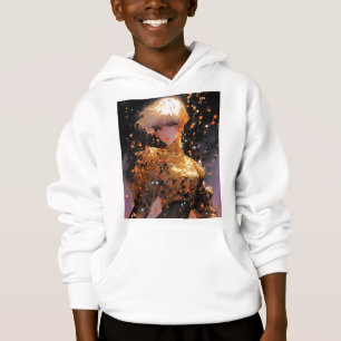 Golden Fiery Fantasy Anime Girl