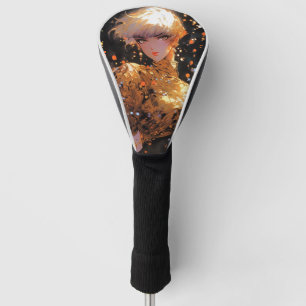 Golden Fiery Fantasy Anime Girl Golf Head Cover