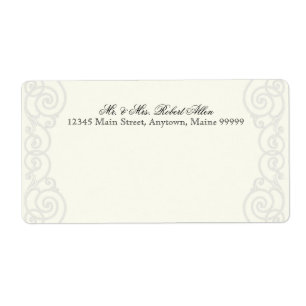 Golden Filigree, Grey - Return Address Labels
