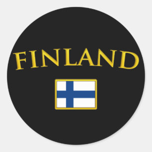 Golden Finland Classic Round Sticker