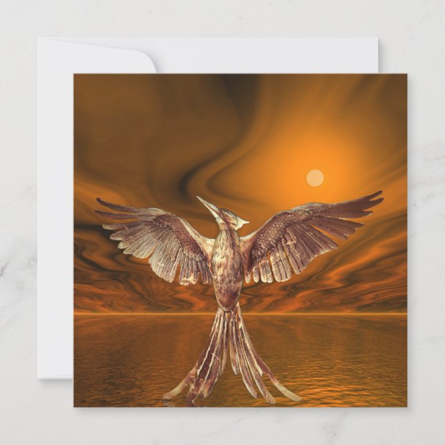 Golden Fire bird Card (Front)