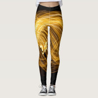 Golden Fire Works on Dark Background