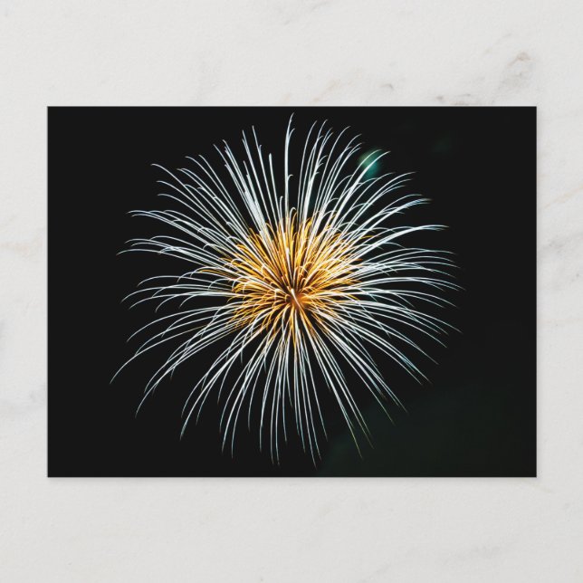 Golden fireworks postcard (Front)