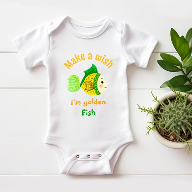 Golden fish baby bodysuit (Creator Uploaded)