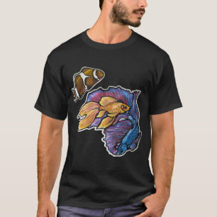 Golden Fish, Halfmoon Betta Fish, Clownfish 2 T-Shirt