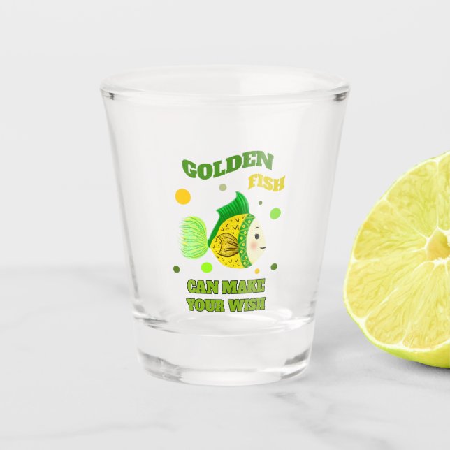 Golden fish shot glass (Front)