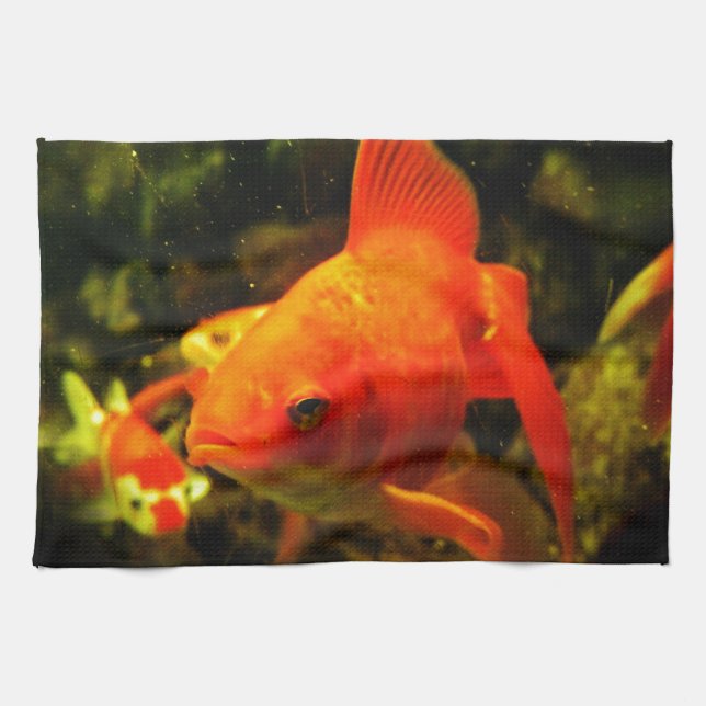 Golden fish tea towel (Horizontal)