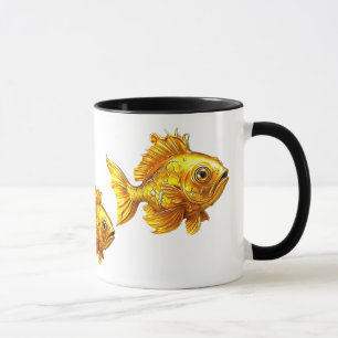 Golden Fish Trio Charm Mug