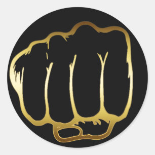 GOLDEN FIST CLASSIC ROUND STICKER