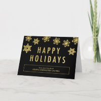 Golden Flakes Business Holiday Greeting Card