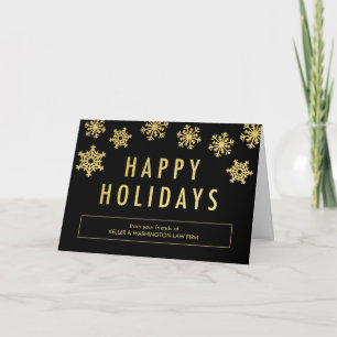 Golden Flakes Business Holiday Greeting Card
