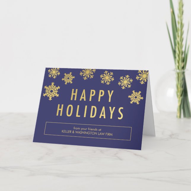 Golden Flakes Business Holiday Greeting Card (Front)