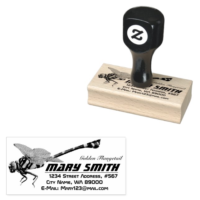 Golden Flangetail Rubber Stamp (Stamped)