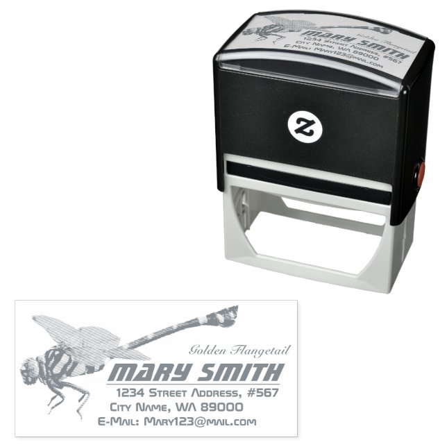 Golden Flangetail Self-inking Stamp (In Situ)