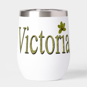 Golden Flecks Victoria Name Design,