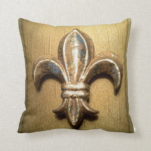 Golden Fleur-de-lis Cushion